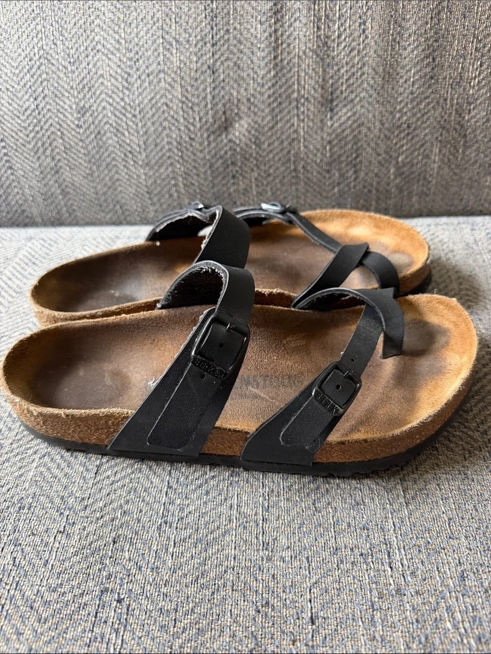 Birkenstock MAYARI Earth Black Leather Sandals Size: 39( L8/M6)